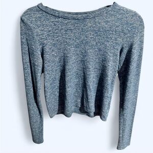 Hollister Heathered Blue Long Sleeve Tee